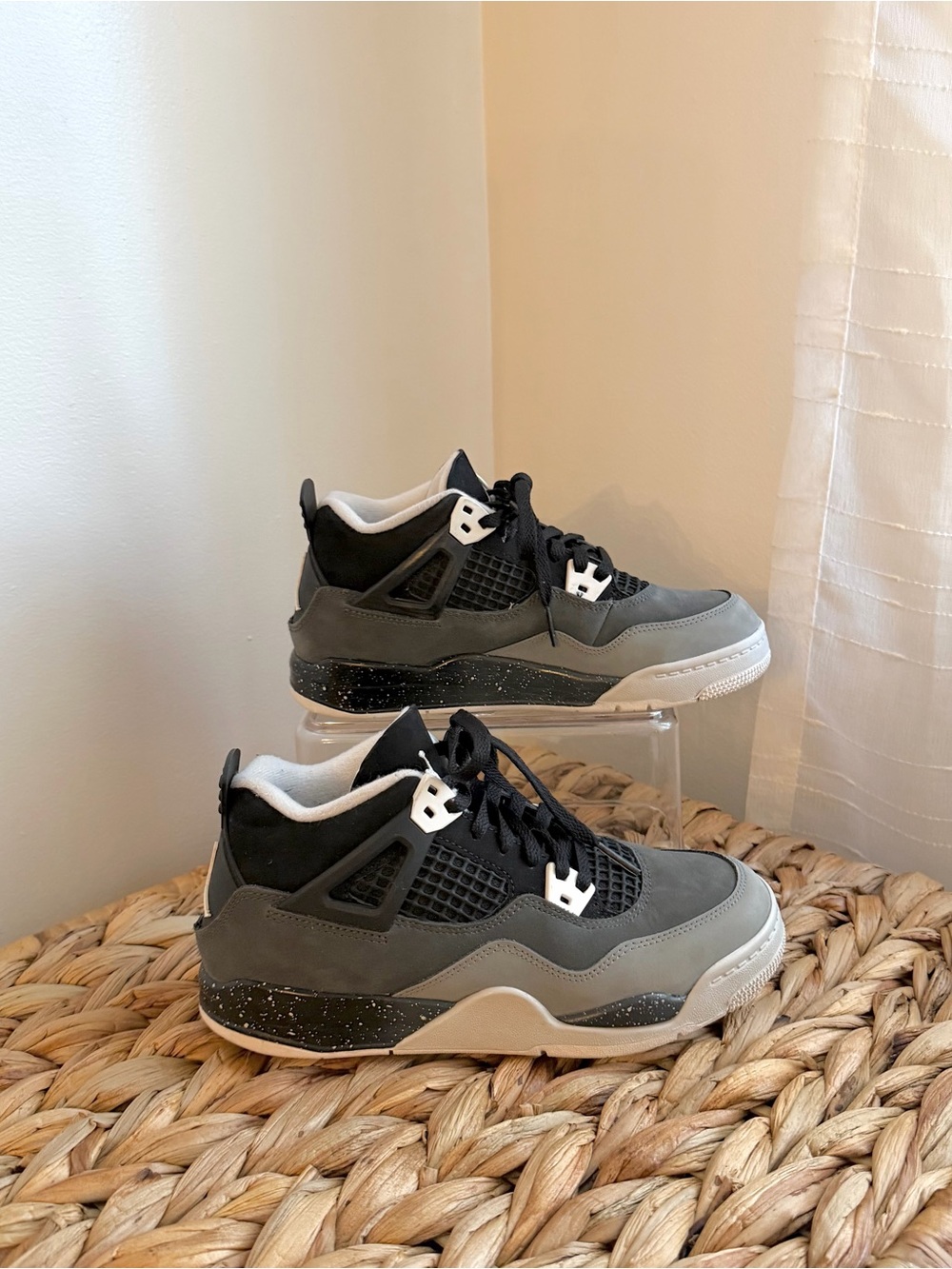 Boy’s 3Y Jordan Retro 4 “Fear” | Black, White and Anthracite Grey
